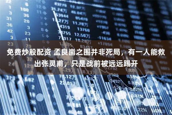免费炒股配资 孟良崮之围并非死局，有一人能救出张灵甫，只是战前被远远踢开
